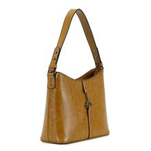 Sac à main hobo en simili cuir avec un pendentif à fermoir toggle