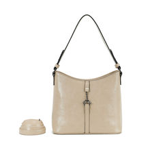 Sac à main hobo en simili cuir avec un pendentif à fermoir toggle