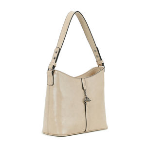 Sac à main hobo en simili cuir avec un pendentif à fermoir toggle