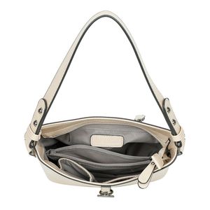 Sac à main hobo en simili cuir avec un pendentif à fermoir toggle