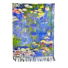 Écharpe réversible avec les œuvres de Claude Monet Iris et Nénuphars