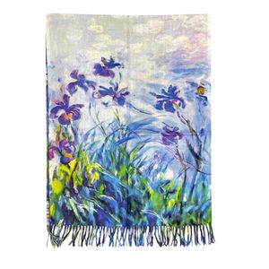 Écharpe réversible avec les œuvres de Claude Monet Iris et Nénuphars