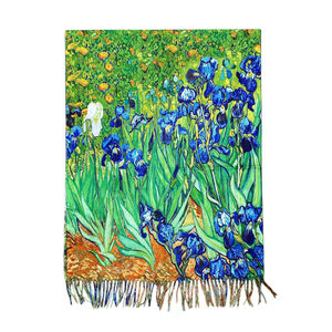 Écharpe réversible Iris de Van Gogh et La Promenade de Claude Monet