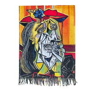 Écharpe réversible La Femme qui pleure & Jardin de Fleurs