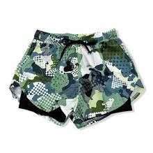 Short de sport homme avec imprimé et boxer intérieure intégré