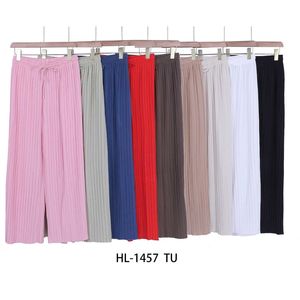 Pantalon coupe large fluide marqué par des plis fins et verticaux