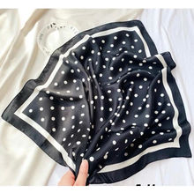 Foulard carré au toucher soie avec motif à pois charmant - 3 pièces