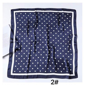 Foulard carré au toucher soie avec motif à pois charmant - 3 pièces