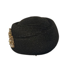 Chapeau en papier à ornement latéral en cristaux scintillants