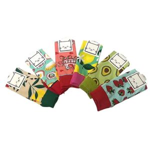 Chaussettes en coton avec motifs gourmands aux accents fruités