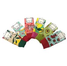 Chaussettes en coton avec motifs gourmands aux accents fruités