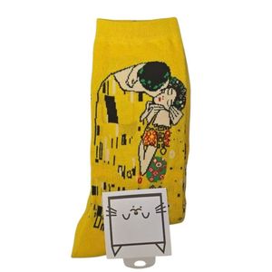 Chaussettes en coton motifs inspirés d'œuvres d'art célèbres