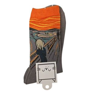 Chaussettes en coton motifs inspirés d'œuvres d'art célèbres
