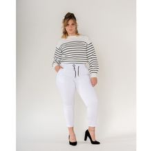Pantalon jogging en grande taille à ceinture élastique et cordon
