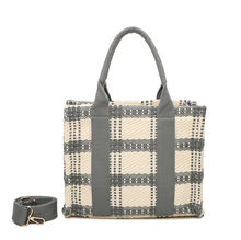 Sac fourre-tout attrayant avec un motif à carreaux épais