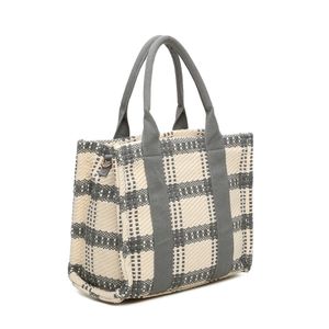 Sac fourre-tout attrayant avec un motif à carreaux épais
