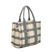 Sac fourre-tout attrayant avec un motif à carreaux épais