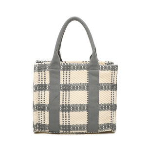 Sac fourre-tout attrayant avec un motif à carreaux épais