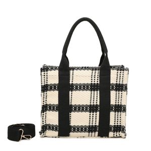 Sac fourre-tout attrayant avec un motif à carreaux épais