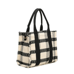 Sac fourre-tout attrayant avec un motif à carreaux épais