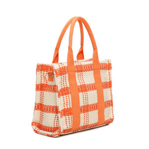 Sac fourre-tout attrayant avec un motif à carreaux épais