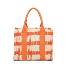 Sac fourre-tout attrayant avec un motif à carreaux épais