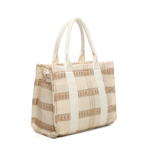 Sac fourre-tout attrayant avec un motif à carreaux épais