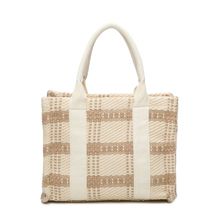 Sac fourre-tout attrayant avec un motif à carreaux épais