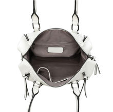 Sac à main bowling similicuir avec multiples zips décoratifs