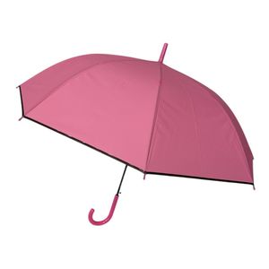 Parapluie canne à ouverture automatique de couleur unie