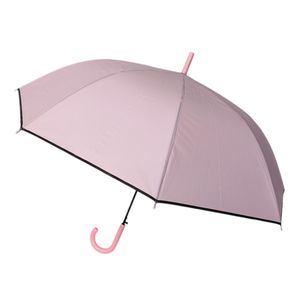 Parapluie canne à ouverture automatique de couleur unie