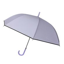 Parapluie canne à ouverture automatique de couleur unie