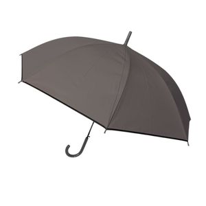 Parapluie uni canne poignée courbée avec ouverture automatique