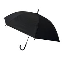 Parapluie uni canne poignée courbée avec ouverture automatique