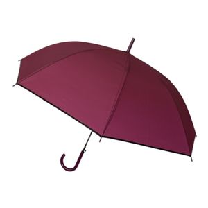 Parapluie uni canne poignée courbée avec ouverture automatique