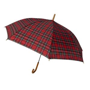 Parapluie canne avec motif carreaux et une ouverture automatique