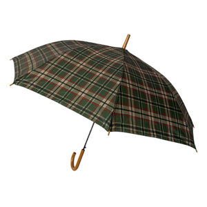 Parapluie canne avec motif carreaux et une ouverture automatique