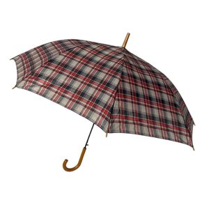 Parapluie canne avec motif carreaux et une ouverture automatique