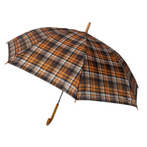 Parapluie canne avec motif carreaux et une ouverture automatique