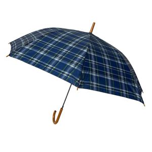 Parapluie canne avec motif carreaux et une ouverture automatique