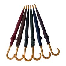 Parapluie canne ouverture automatique avec poignée en bois