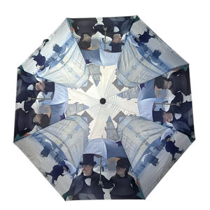 Parapluie télescopique et automatique imprimé oeuvres d'art