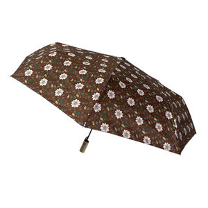 Parapluie pliant automatique avec imprimé de motifs floraux