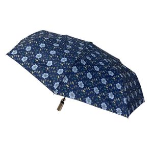 Parapluie pliant automatique avec imprimé de motifs floraux