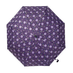 Parapluie pliant automatique avec imprimé de motifs floraux