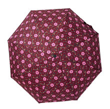 Parapluie pliant automatique avec imprimé de motifs floraux