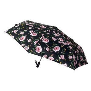 Parapluie pliant automatique à imprimé de motifs floraux vifs