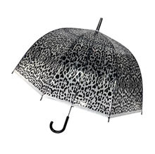 Parapluie cloche transparent automatique à un imprimé en léopard