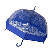 Parapluie cloche transparent automatique avec un motif ornemental