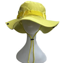 Chapeau d'aventurier unisexe coloris uni à bord large surpiquée